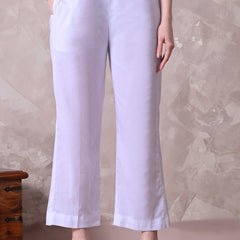 Sky Blue Floral Printed Cotton Kurta