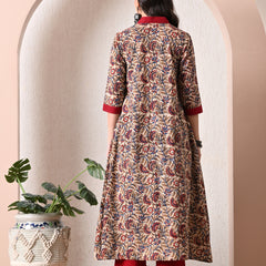 Rust Bloom Heritage Kurti