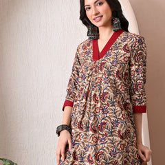 Rust Bloom Heritage Kurti