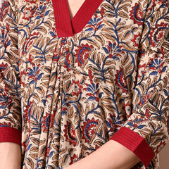 Rust Bloom Heritage Kurti