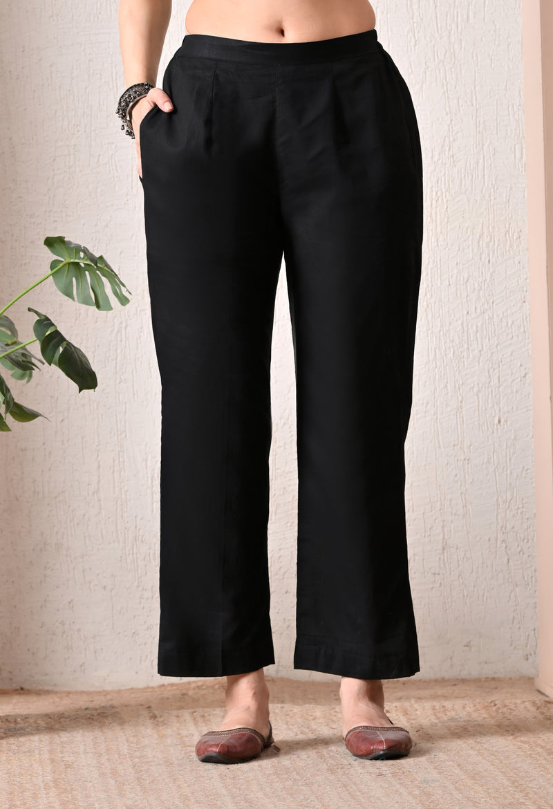 Noir Bloom A-Line Kurta With Pant
