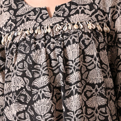 Noir Bloom A-Line Kurta With Pant