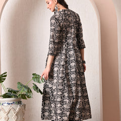 Noir Flow Anarkali Kurta With Pant