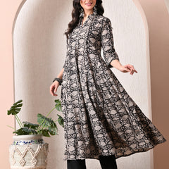 Noir Flow Anarkali Kurta With Pant