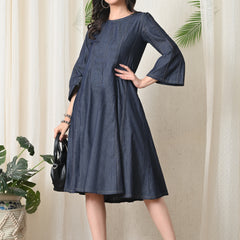 Grey Denim Anarkali