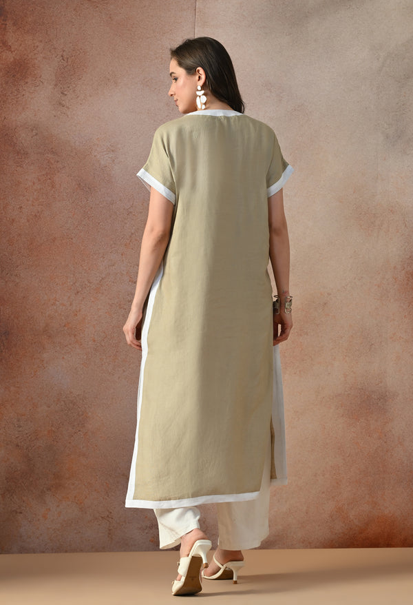 Elegant Linen Kurta Set