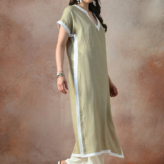 Elegant Linen Kurta Set