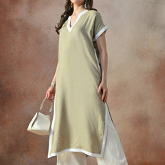 Elegant Linen Kurta Set