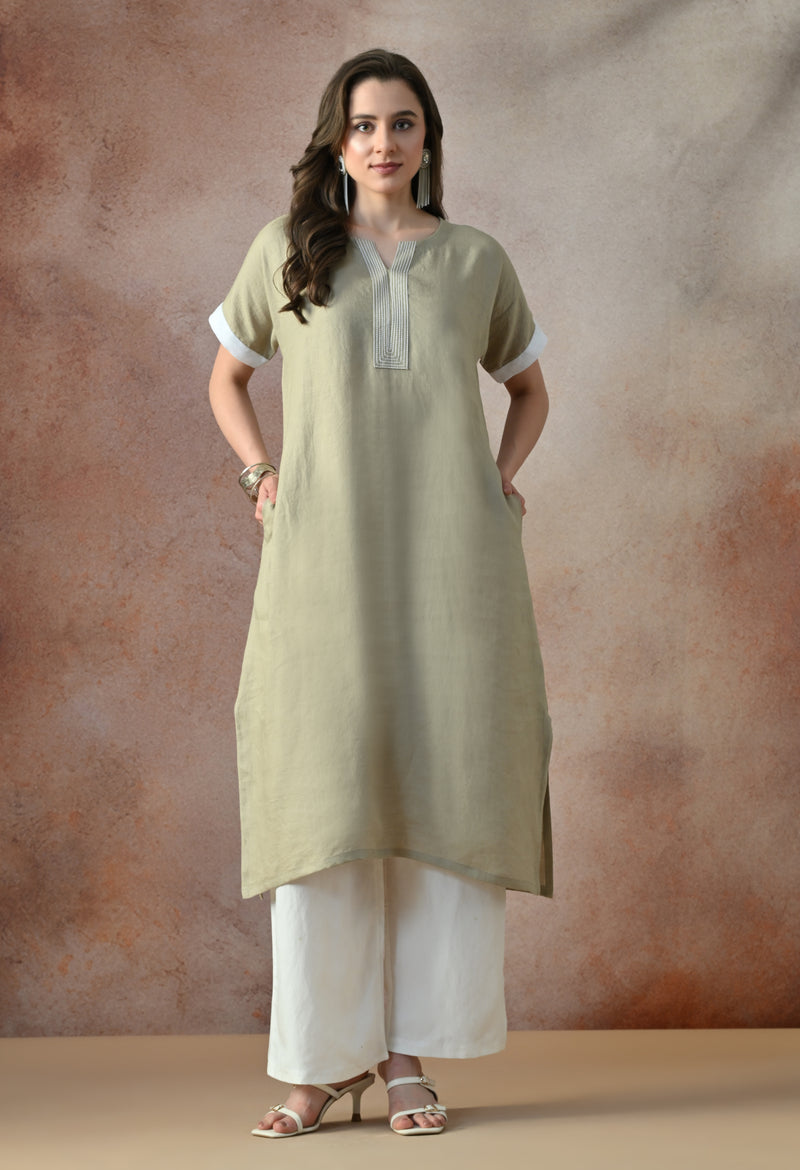 Olive Breeze Kurta