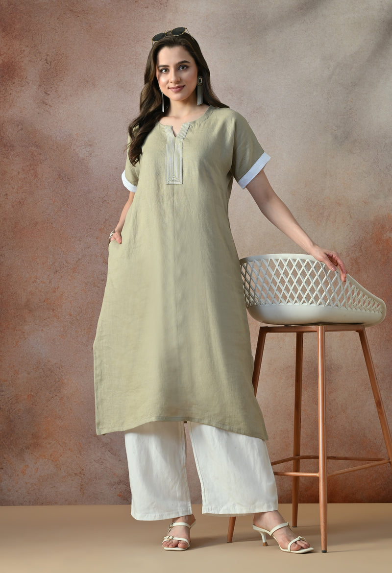 Olive Breeze Kurta