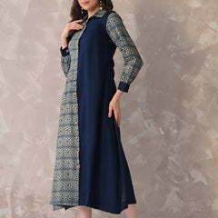 Contemporary Dual-Tone Printed Kurta