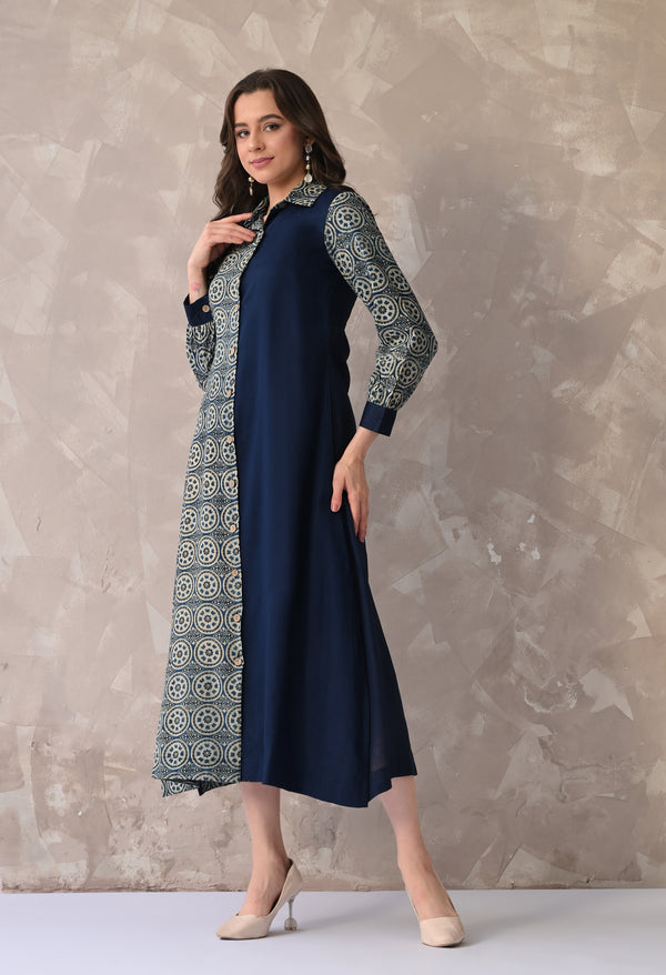 Contemporary Dual-Tone Printed Kurta