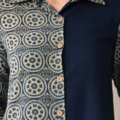 Contemporary Dual-Tone Printed Kurta