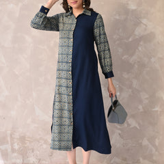 Contemporary Dual-Tone Printed Kurta