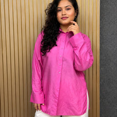 Pink crape Oversized Shirt
