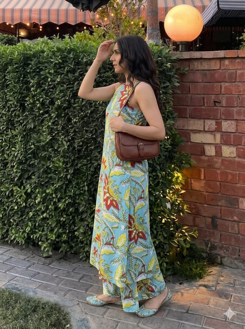 Elegant Printed Cotton Suit Set 🌸