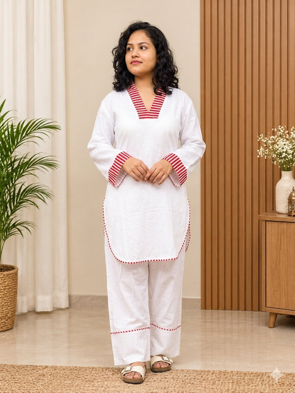 Premium glass Cotton Kurta Set