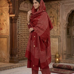 Maroon Chanderi with Gota Patti Suit for Women