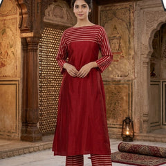 Maroon Chanderi with Gota Patti Suit for Women